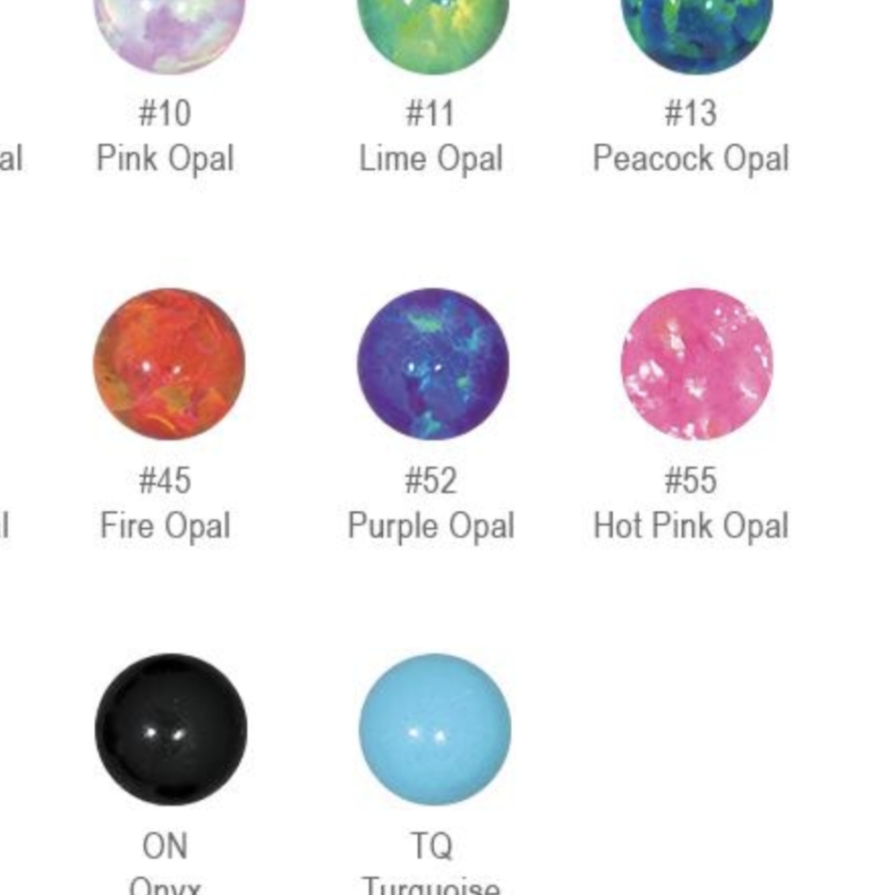 NeoMetal Hot Pink Opal Threadless Cabochon End set of 2